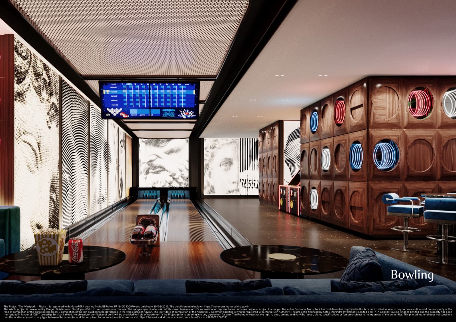 DLF Westpark bowling alley render