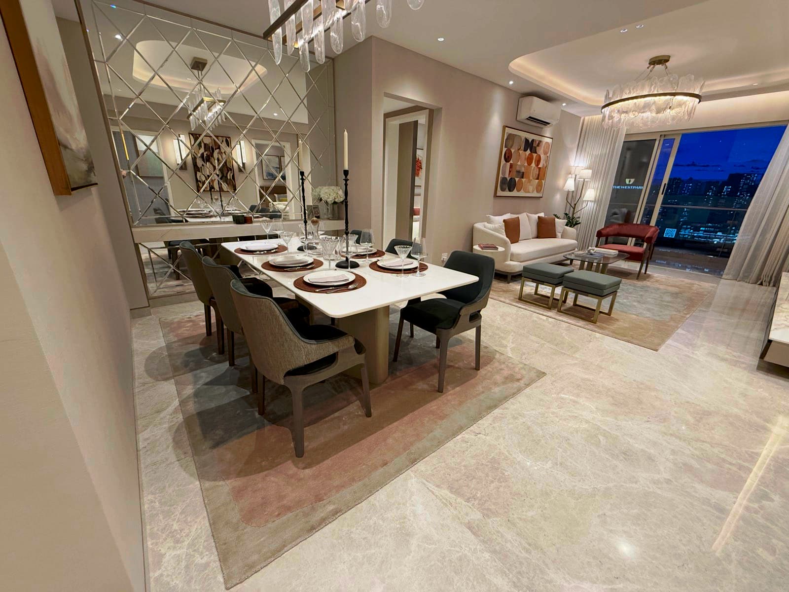 DLF Westpark show apartment dining area