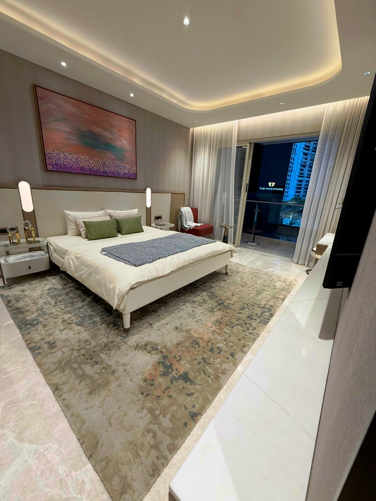 DLF Westpark show apartment master bedroom